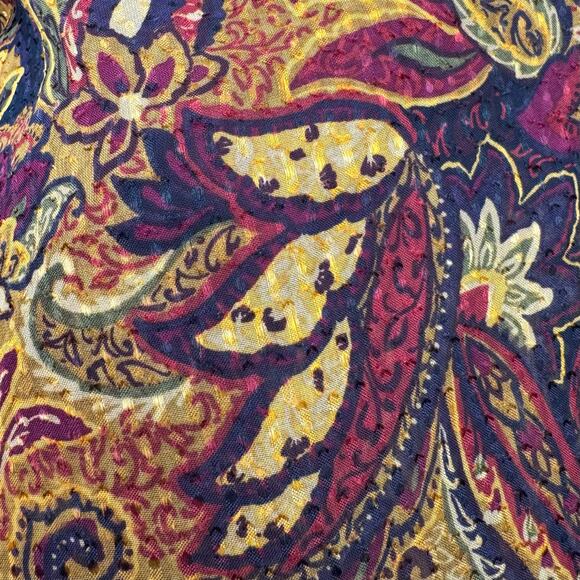 NWT Vince Camuto Paisley Print Asymmetric Hem Midi Dress PS Boho Fall Holiday - Picture 4 of 15